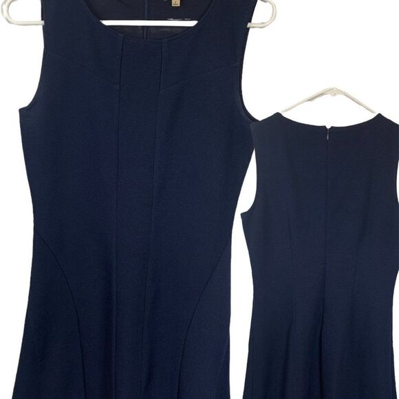 Cremieux Navy Sleeveless A Line Midi Dress - Picture 1 of 5